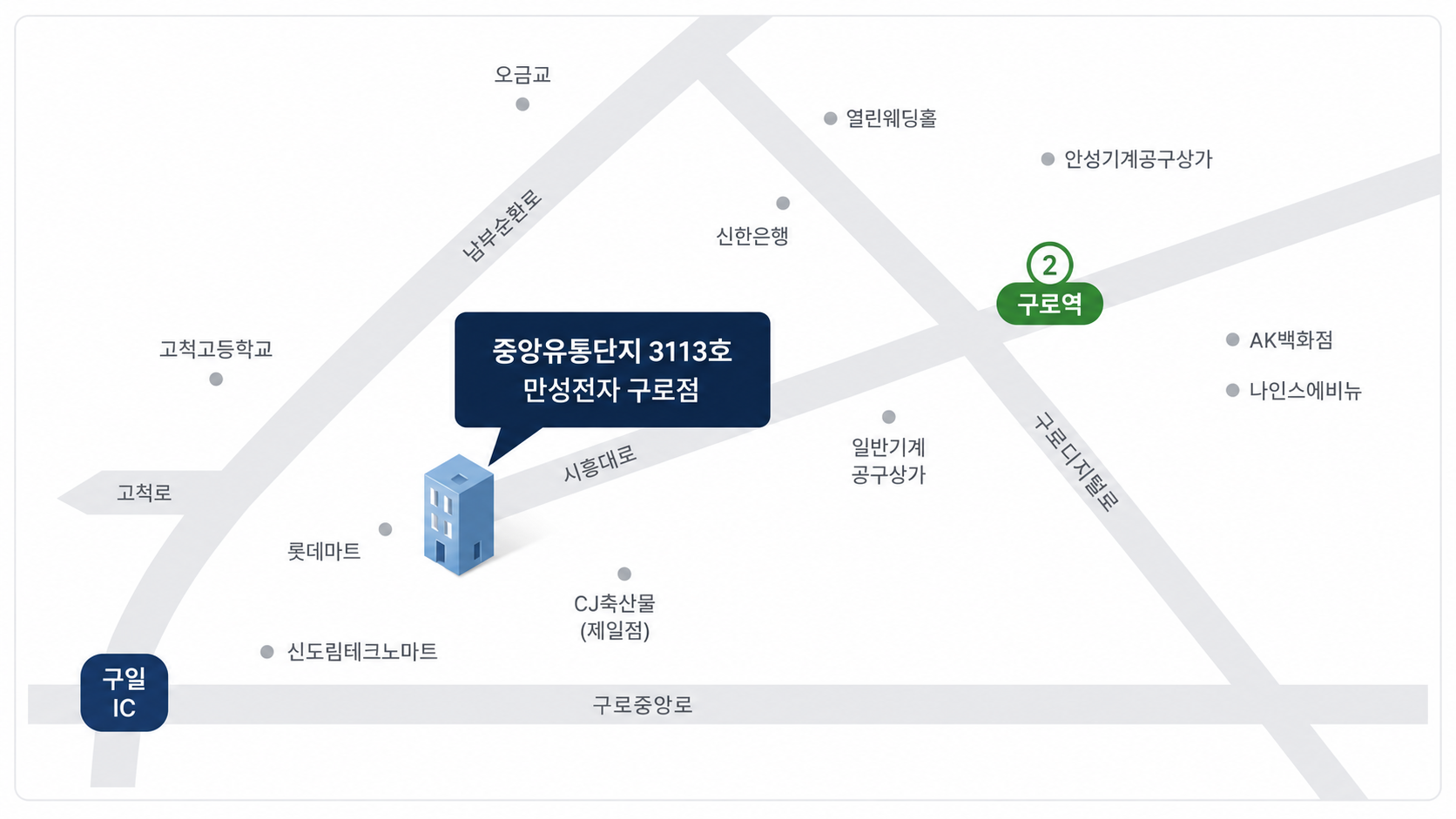 구로 매장 약도